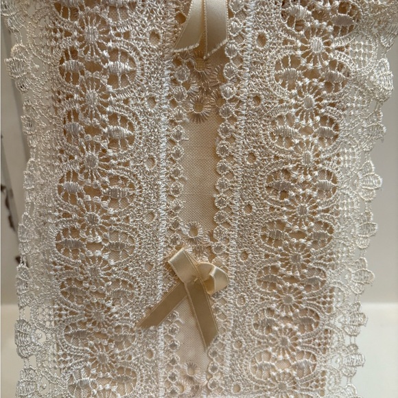 Vintage Toilet Paper Roll Holder Hand made 2 Roll Italian Lace Crochet - Picture 4 of 5